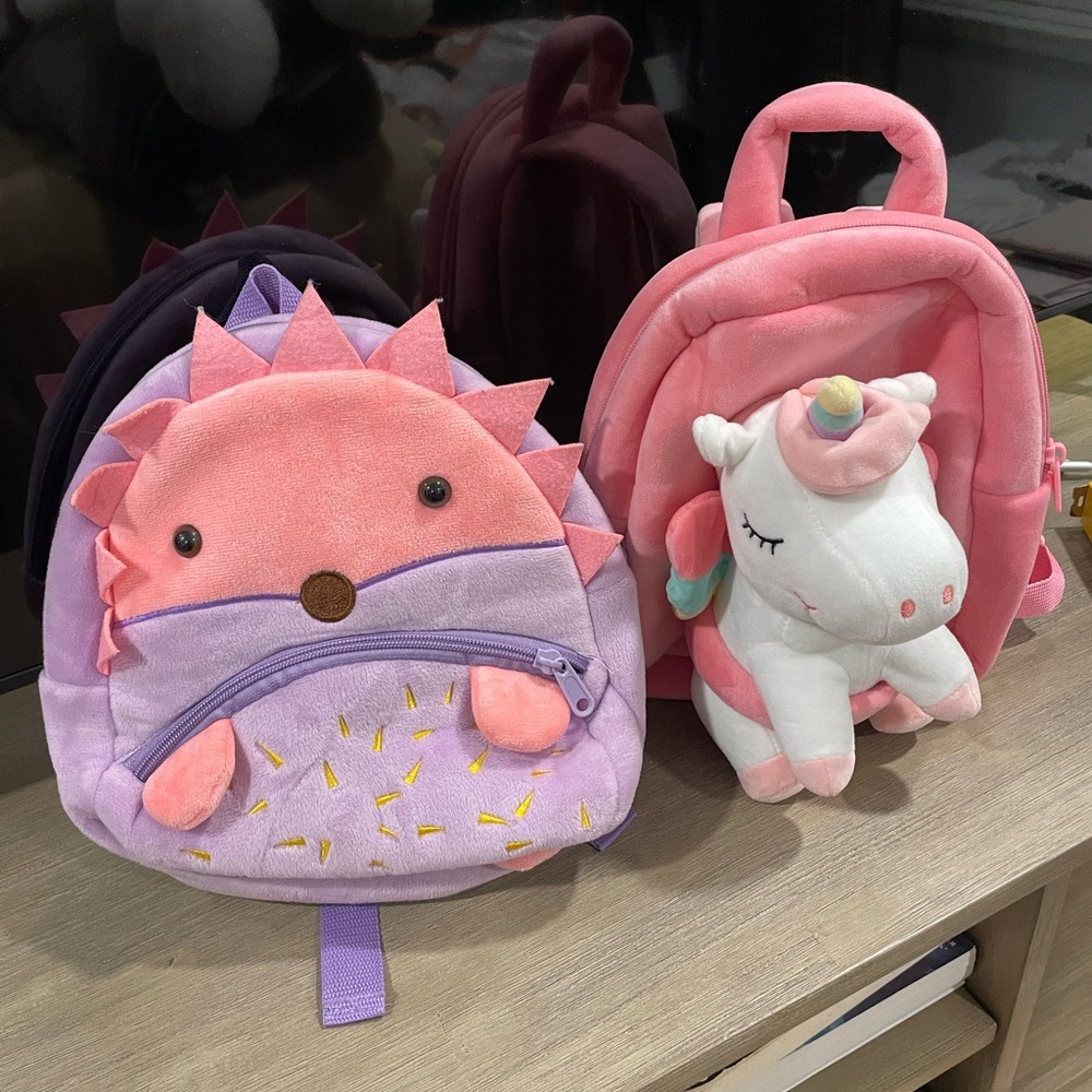 Kids Plush Sunshine & Unicorn Backpacks